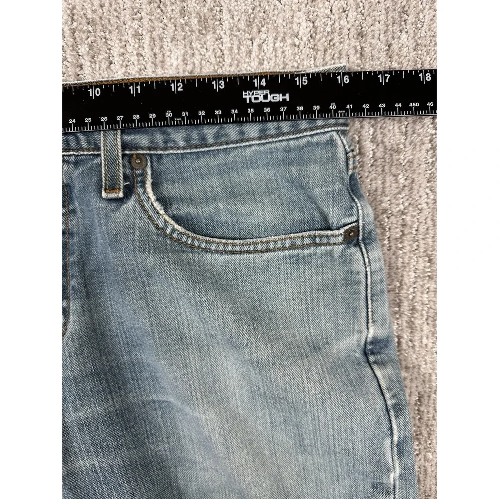 Levi's 527 Bootcut Jeans Mens 32x34 Blue Faded Distressed Thrashed Denim Grunge